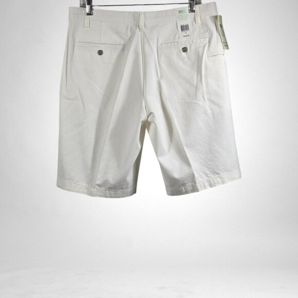 Dockers NWT W33 Men's Perfect Short Flat Front Classic Fit White - Picture 4 of 9
